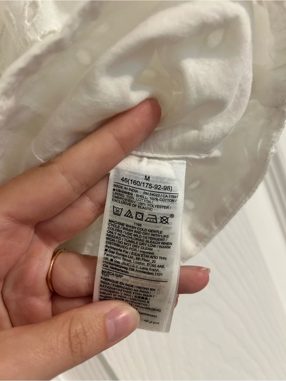GAP White Cotton Eyelet Puff-Sleeve Top - Picture 7 of 7